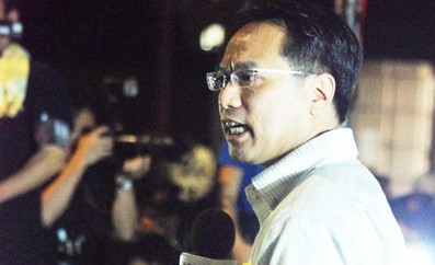 国会前デモで牧師の会 安海氏スピーチ 平和をつくり続けよう