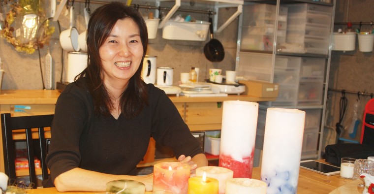 こころがポッとなる空間を　キャンドル作家　丹 裕子さん