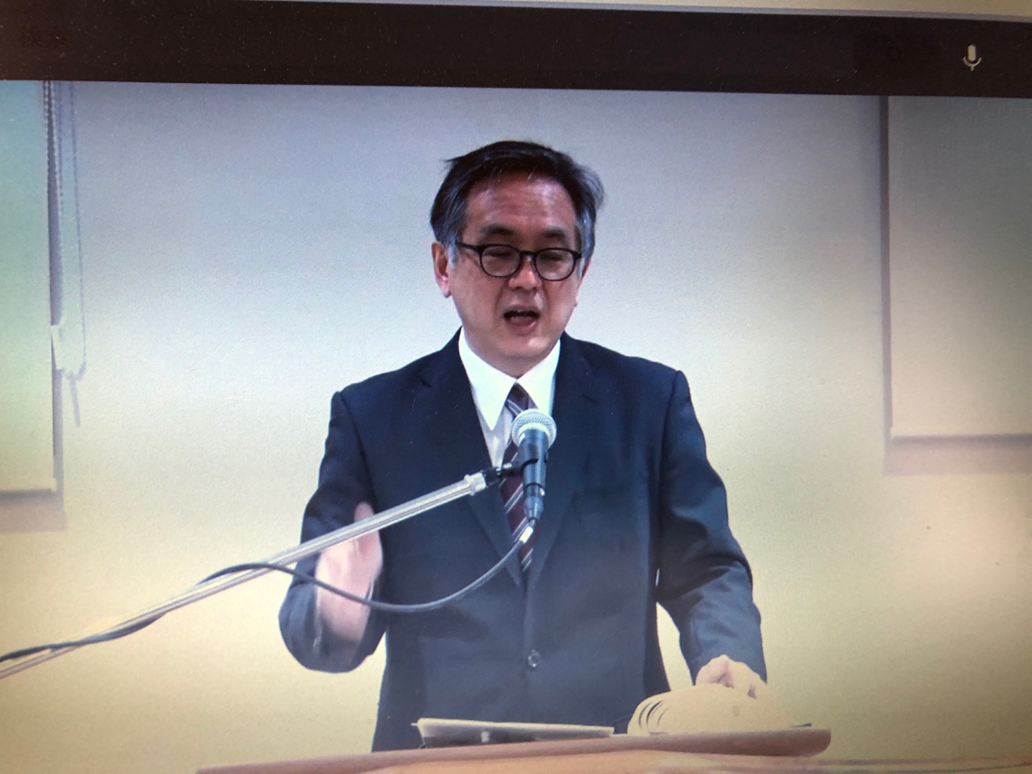 【関西だより】 「四の五の言わず一歩踏み出そう」塩屋聖会オンラインで鎌野校長