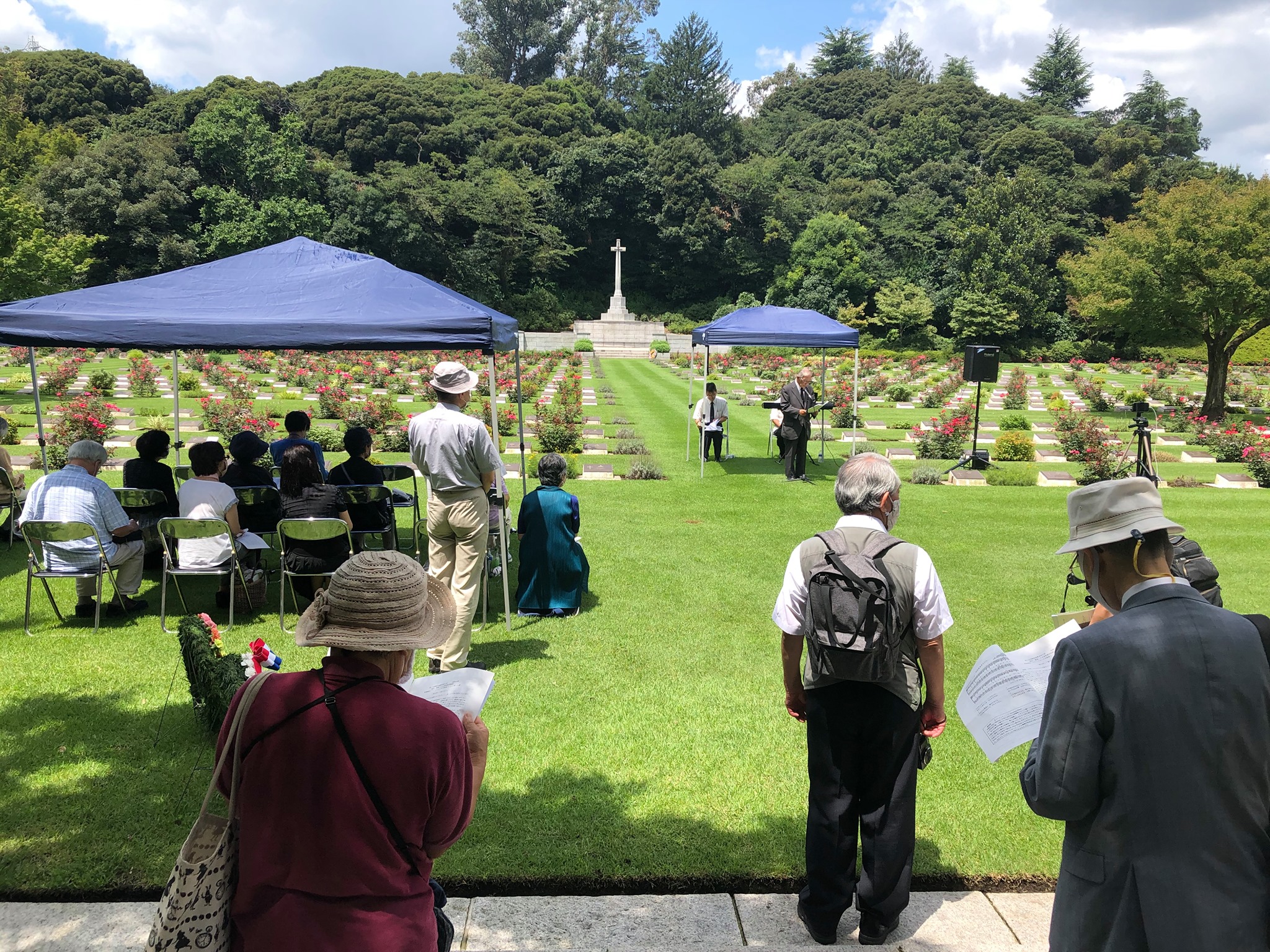 「困難にへこたれるな」と　コロナ禍の中で　第26回英連邦戦没捕虜追悼礼拝